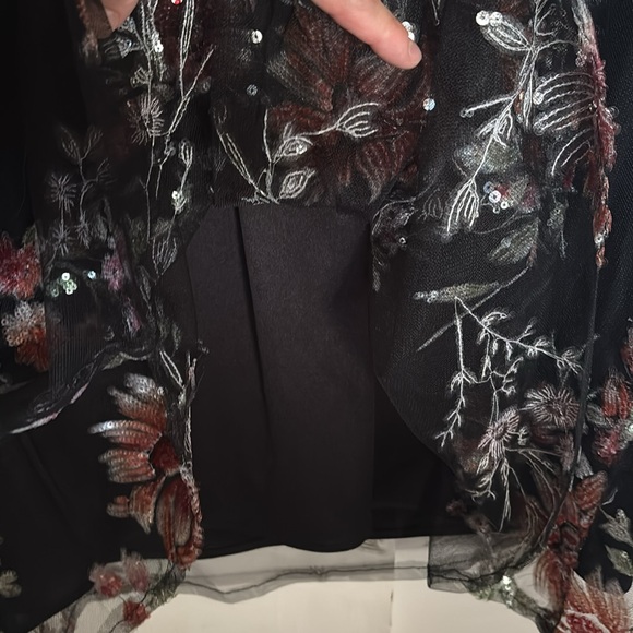 NWT Alex Evenings Sequin Floral Scoop Neck Sleeveless Sheath Dress - Picture 5 of 5